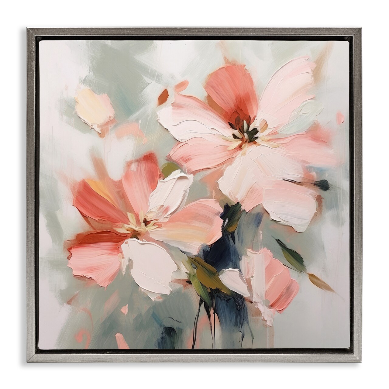 Stupell Industries Charming Pink Blossoms Floater Framed Canvas Wall Art Design by Irena Orlov